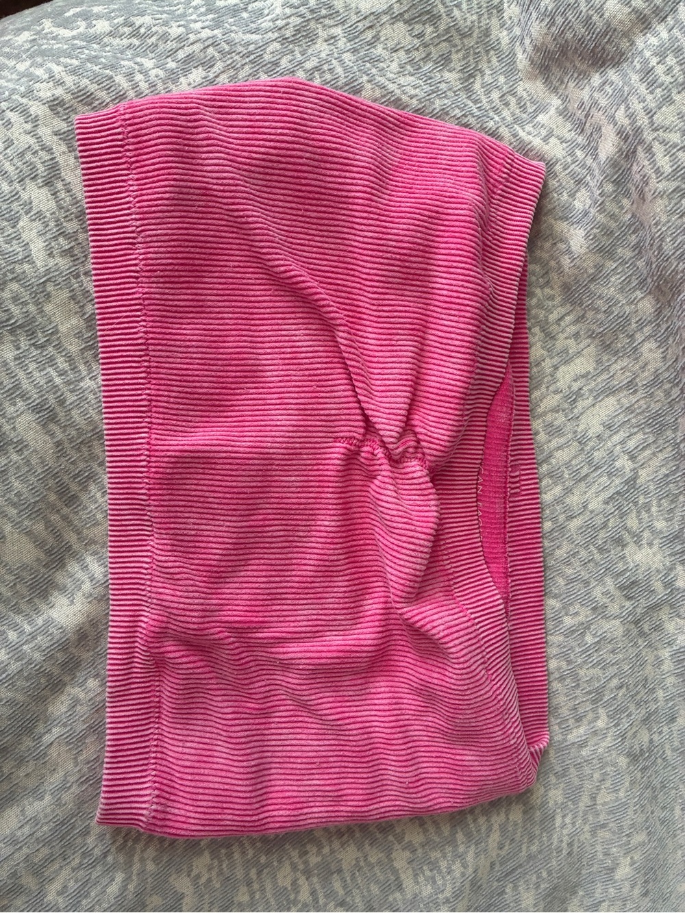American Eagle Bright Pink Ribbed Bandeau Top